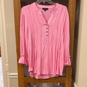 Soft Pink Pleated Blouse